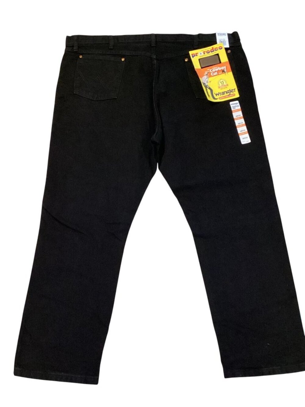 Wrangler Men's Pro Rodeo Cowboy Cut Black Denim Jeans 100% Cotton Size 48X30 NWT